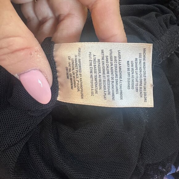 ANTHROPOLOGIE Moulinette Soeurs Black Floral Romper Jumpsuit Size XS - Picture 10 of 14